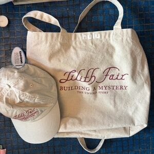 Promotional canvas bag and hat from Lilith Fair documentary